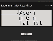 Tablet Screenshot of experimentalistrecordings.com